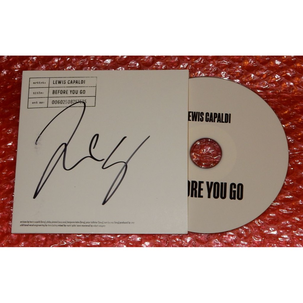 Lewis Capaldi - Before I Go 官網限定獨家親筆簽名單曲CD