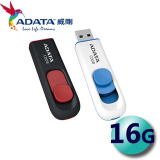 ADATA 威剛 16GB C008 USB2.0 16G 隨身碟 滑動式 日系簡約