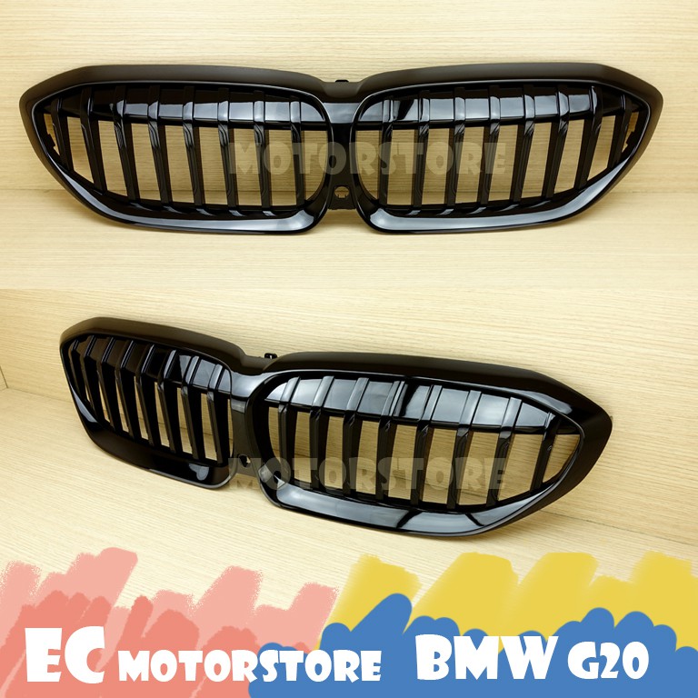 BMW 2019+ 3系列 G20 單槓 亮光黑 鼻頭 水箱護罩 水箱罩