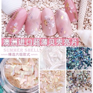 日系進口超薄幻彩貝殼 天然鮑魚碎片貝殼 容量2.5g