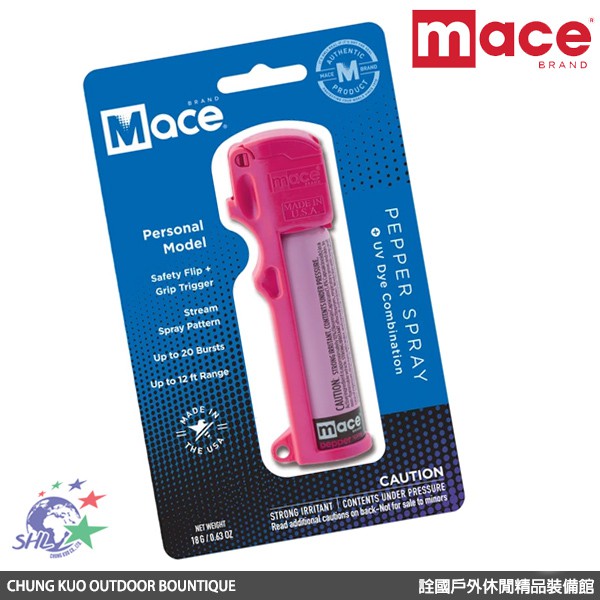 Mace 梅西防身噴霧器 水柱型 用劑加強 粉紅硬殼 大 / 80726 (原80347)【詮國】