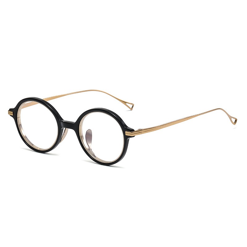 最新款 日本品牌同款眼鏡 可配度數純鈦鏡框男生眼鏡男士鏡框復古鏡框質感眼鏡純鈦鏡框多邊形鏡框