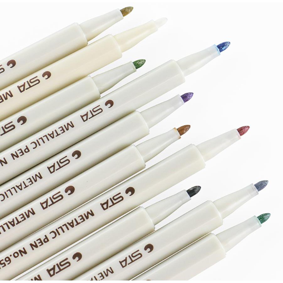 1 支裝金屬記號筆 油漆筆 金屬感 水性金屬彩色筆 金屬筆 簽字筆 記號筆 速乾筆 彩色筆 防水 文具 金屬彩色筆