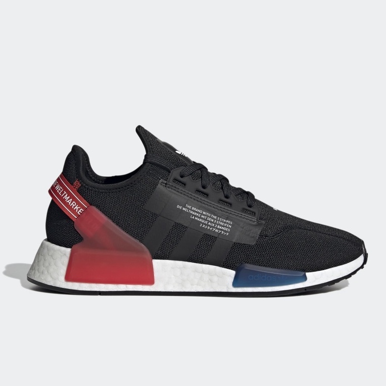 [現貨US13] Adidas NMD R1 V2 黑藍紅 BOOST 針織 休閒鞋 大尺碼 GY6162