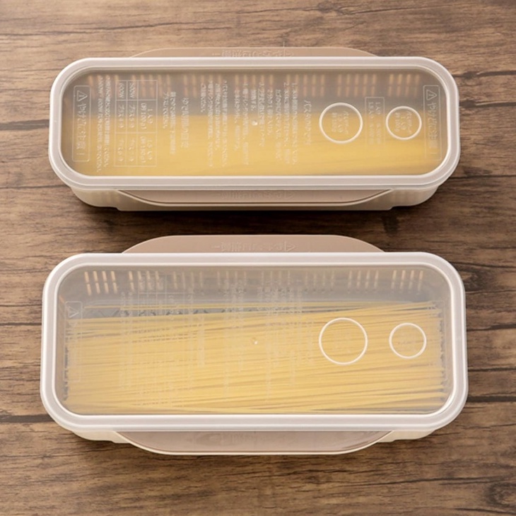 【日本進口正品】日本3COINS 義大利麵微波盒 蒸煮盒 微波爐加熱 冰箱收納盒 保鮮盒【J-3C011】