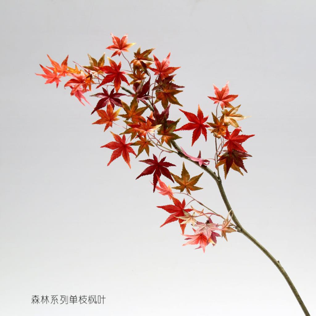 芝麻家居仿真植物楓葉白樺葉掛飾壁飾門頭裝飾掛件假花軟裝飾品 蝦皮購物