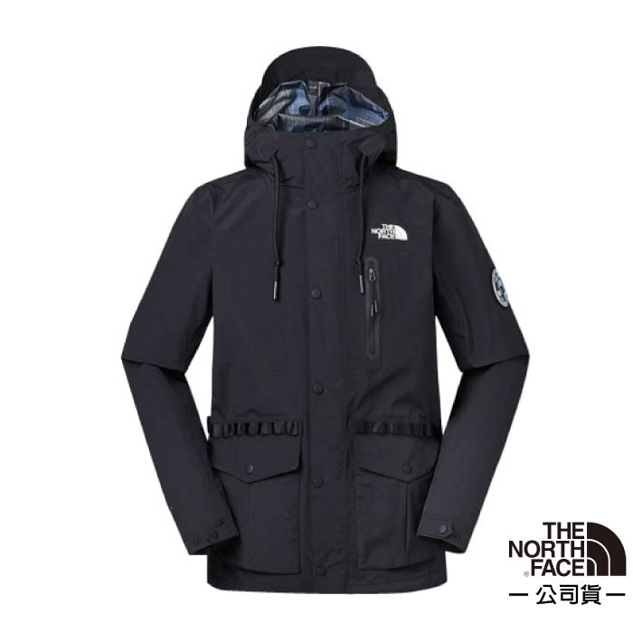 【美國 The North Face】男款 3效能 防水透氣防風耐磨連帽外套 夾克 風雨衣 3V3O-JK3 黑