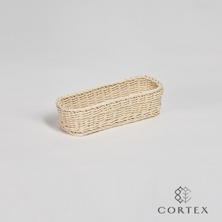 CORTEX 編織籃 仿籐籃 小刀叉籃W25 米白色