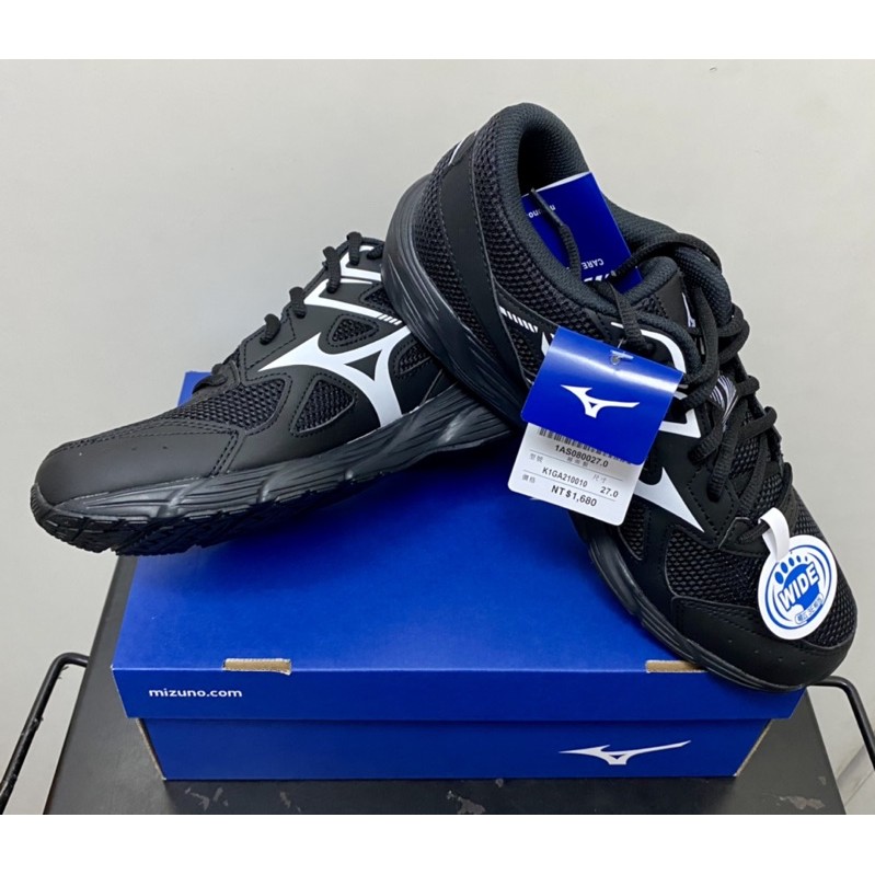 MIZUNO MAXIMIZER 23 美津濃 男 黑白色 慢跑鞋 3E寬楦 經典款 (K1GA210010)