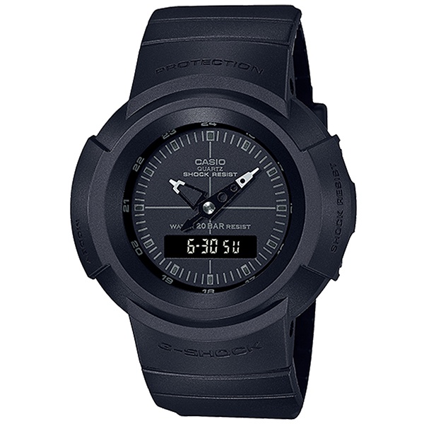 【CASIO】卡西歐 G-SHOCK 復刻經典ONE TONE系列雙顯手錶 AW-500BB-1E 台灣卡西歐保固一年