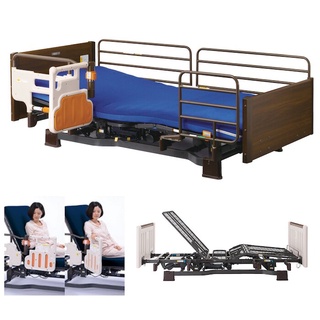 【海夫健康生活館】勝邦福樂智Miolet II 3馬達 電動照護床 全配木頭板+VFT熱壓床墊