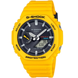 CASIO卡西歐G-SHOCK GA-B2100C-9A 超人氣農家橡樹八角形太陽能藍芽腕錶/活力黃