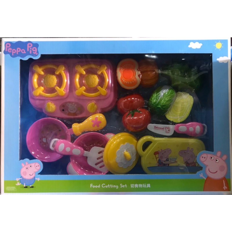 佩佩豬 粉紅豬小妹 盒裝廚房遊戲 切食物玩具【漫天飛雪】