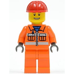 樂高人偶王  LEGO 城市系列/工地#7633 cty0034 工程人員