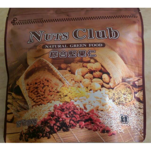 NUTS Club 天然綜合堅果仁 300公克(全素)
