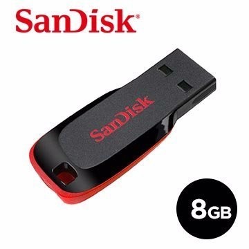 【3C小苑】SanDisk CZ50 Cruzer Blade 8G 快閃 隨身碟 輕薄 短小 USB 2.0 免蓋