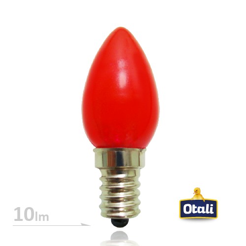 Otali 0.5W 保庇燈2入 E12 (紅色/透明)