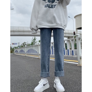 【臺灣現貨/快速出貨】冬季新款韓版闊腿褲寬褲高腰牛仔褲休閒百搭多扣設計老爹褲顯高顯瘦直筒牛仔褲女生長褲牛仔長褲