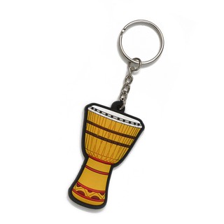Musician Designer 橡膠迷你樂器吊飾 黃色 金盃鼓 打擊吊飾 打擊樂 禮品 紀念品 鑰匙圈 MD