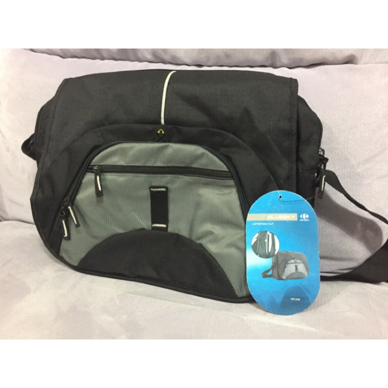 [全新] 家樂福BLUESKY 15.4吋 多夾層側背筆電包