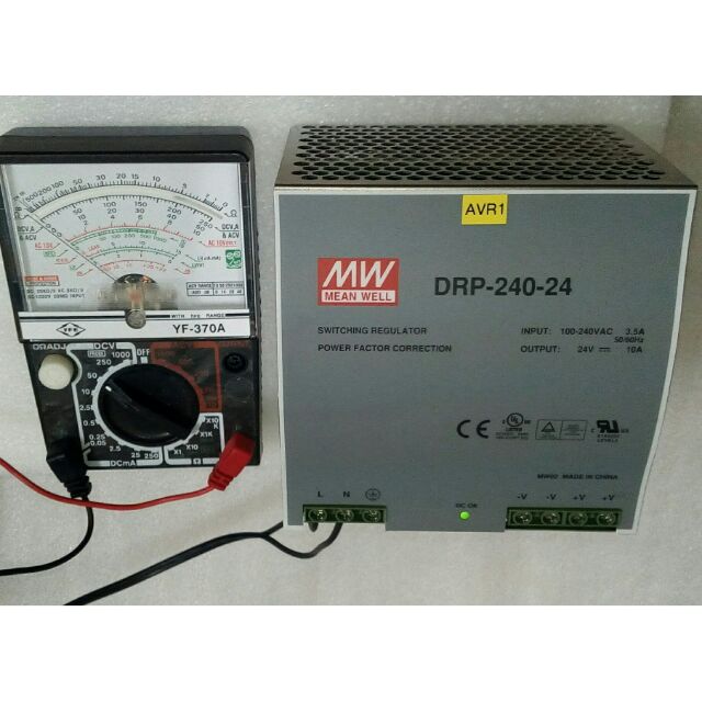 🌞二手現貨保固 明緯MW電源供應器 DRP-240-24 240W 24V 10A DIN導軌電源 入100~240V