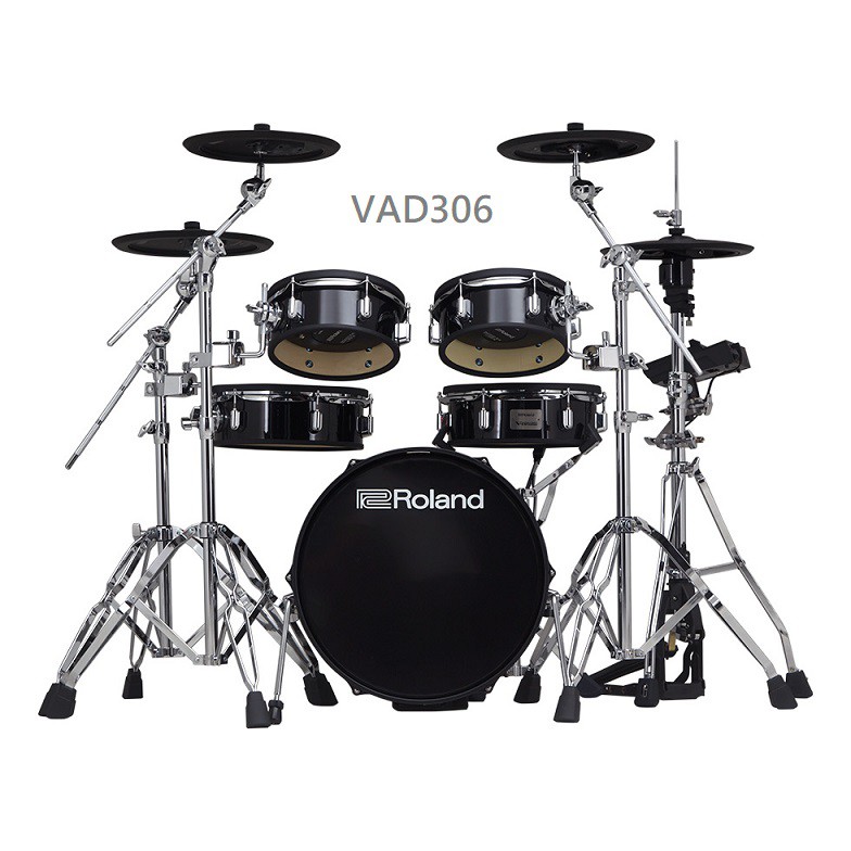 &lt;魔立樂器&gt; Roland VAD307 電子鼓小改款上市 接近傳統鼓的外觀 18吋大鼓 鈸組與主機升級 總代理公司貨