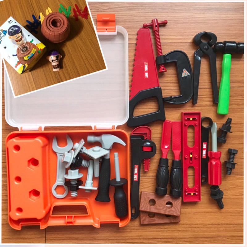二手ikea Duktig 工具箱玩具 工具18件 海盜桶 蝦皮購物