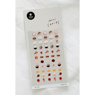 [現貨]韓國Suatelier- 手帳貼紙 mini series no.101 food.01 雞腿拉麵漢堡甜甜圈