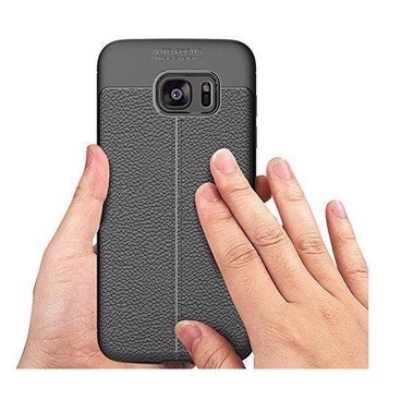 三星 Galaxy S7 手機殼,S7 Edge 高級透明柔性,AutoFocus 防震黑色