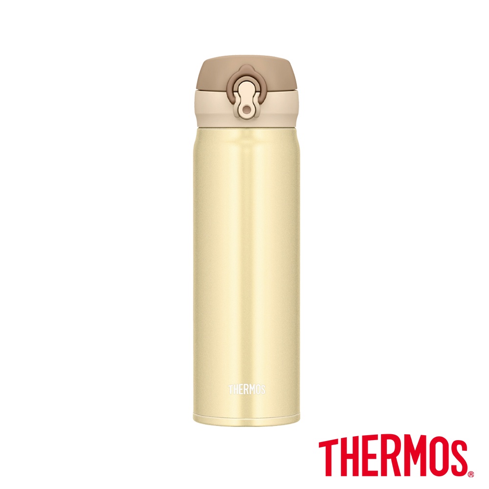 【THERMOS膳魔師】不鏽鋼超輕量真空保溫瓶500ml-奶油金(JNL-503-CRG)