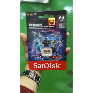 Sandisk Micro SD 64GB 160Mbps A1 U3 V30 4k UHD Class 10 SDXC