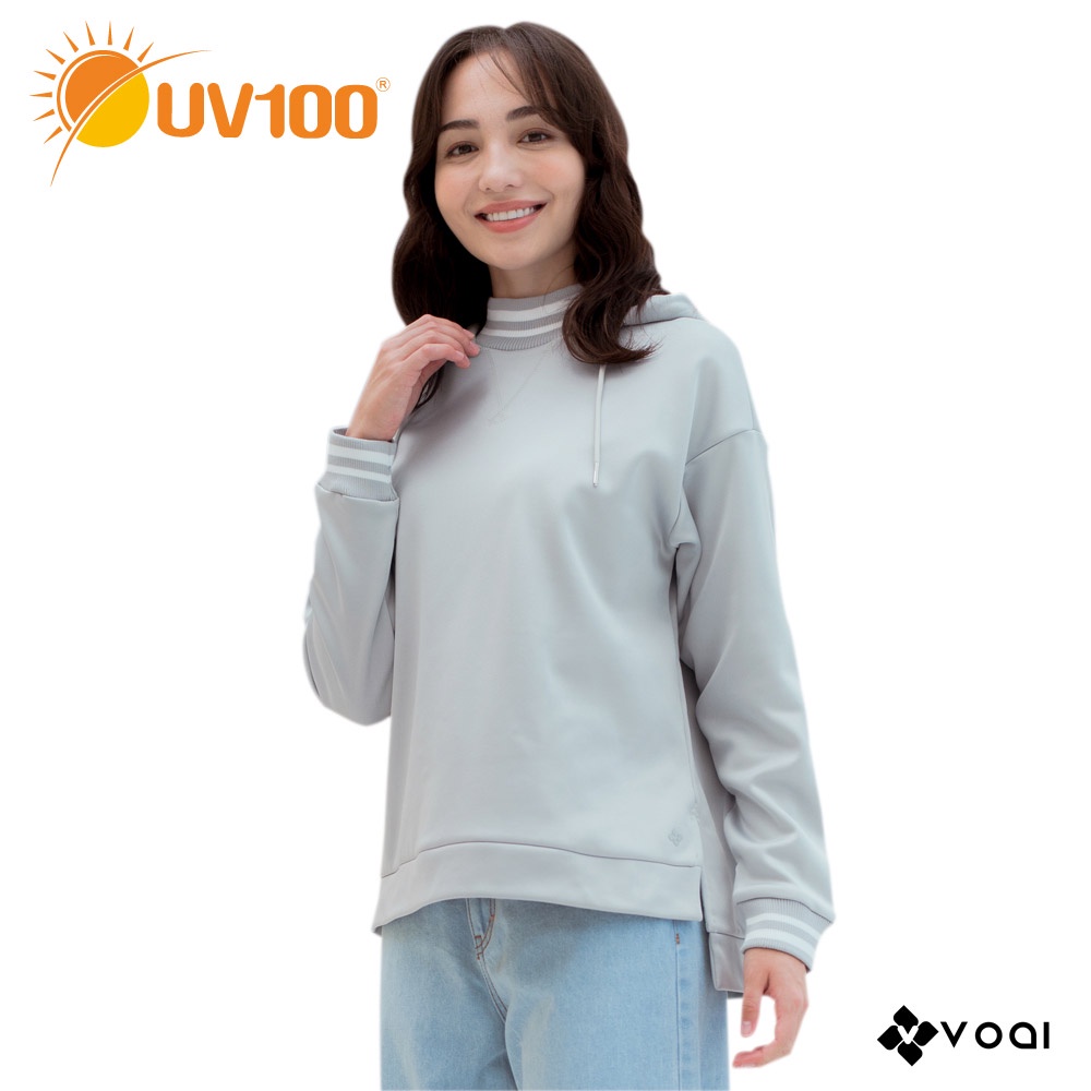 【UV100】 防曬 保暖FLEECE連帽上衣-女(BG21812) VOAI