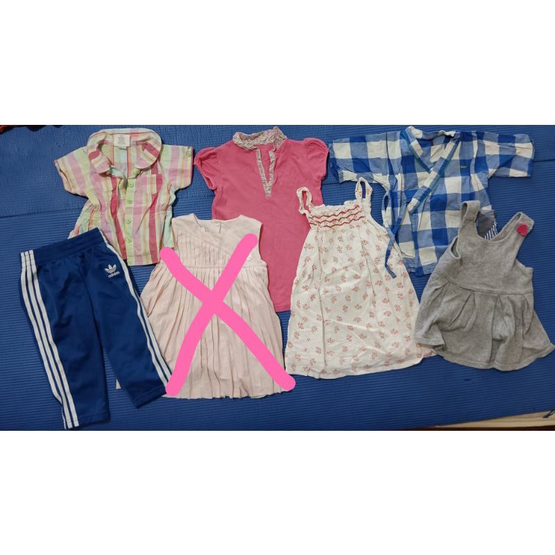 二手童裝 福袋 女嬰 6-24個月不等 洋裝 Adidas 日本 Baby 襯衫 6件組