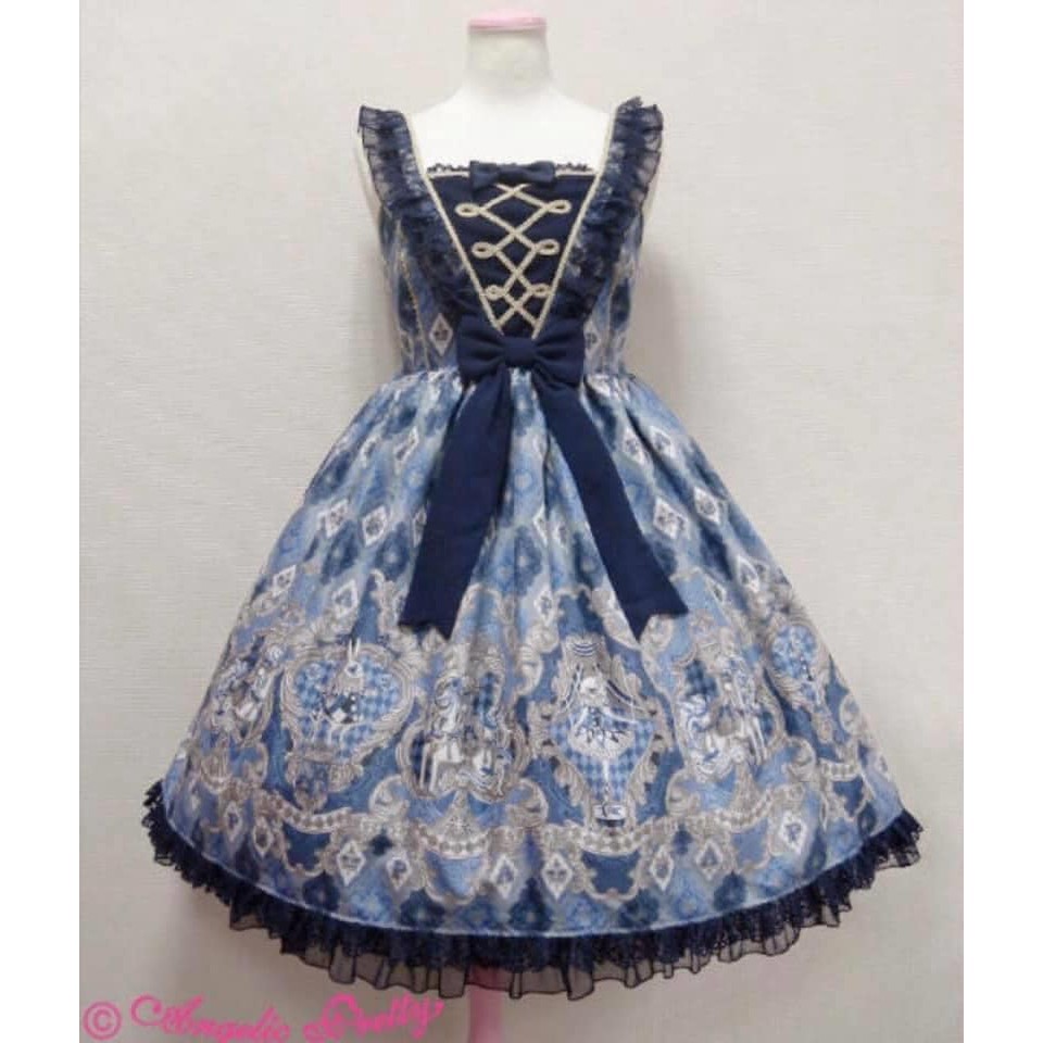 已hold Angelic Pretty道化師紺倒三角切替jsk Lolita 蝦皮購物