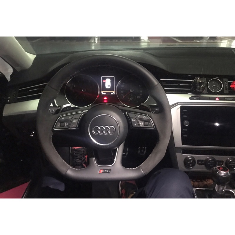 Audi RS 麂皮方向盤總成 含氣囊、撥片、按鍵