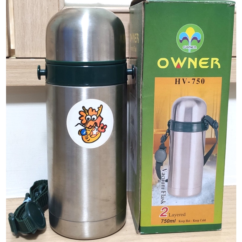 OWNER 不鏽鋼雙層真空保溫瓶 750ml HV-750 保冰保溫