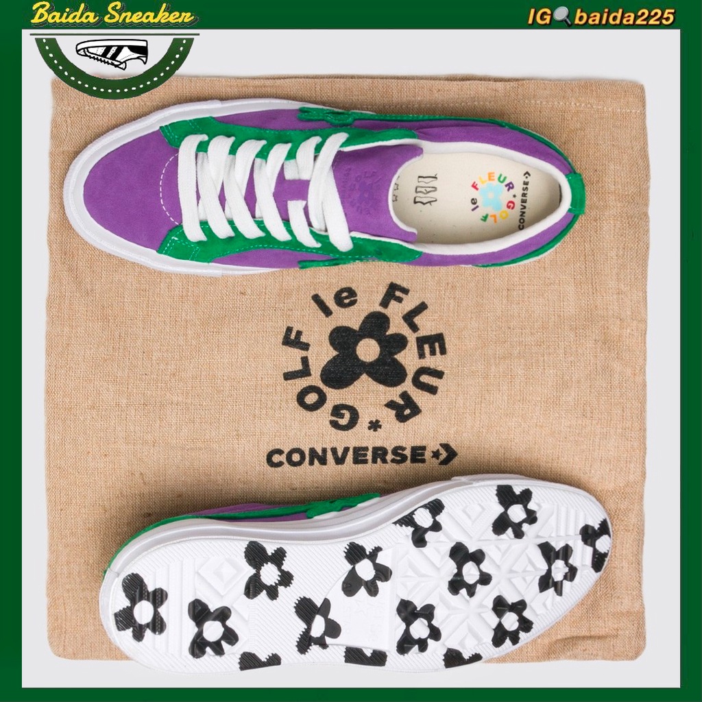 Golf Le Fleur × 免運converse One Star OX 紫綠 休閒 運動  162128C