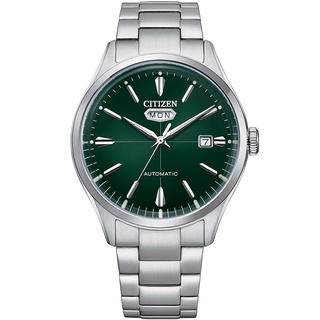 ∣聊聊可議∣CITIZEN 星辰 C7 經典復刻日曆機械錶-銀x綠 NH8391-51X