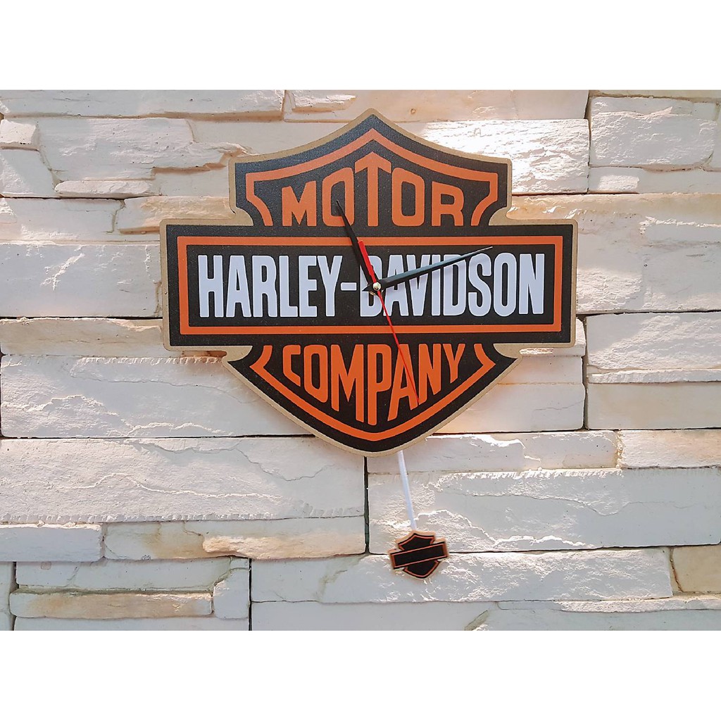 【海外進口】哈雷時鐘  哈雷壁鐘 Harley Davidson哈雷摩托車裝飾壁掛擺槌石英鐘 哈雷路王哈雷883