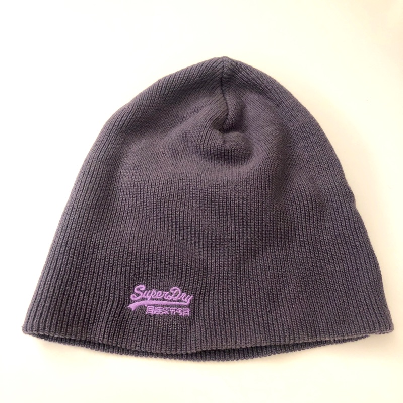 Superdry紫灰色針織帽