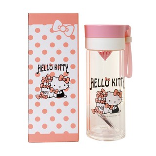 303生活雜貨館 Hello Kitty雙層耐熱玻璃檸檬瓶 (粉)