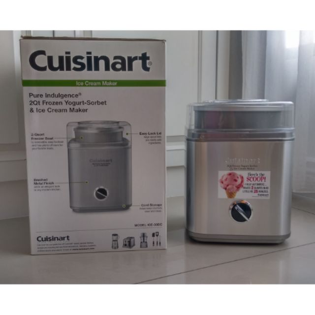 冰淇淋機 Cuisinart 二手少用包裝完整，內部有使用的
痕跡，不介意在下標😊