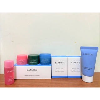 Laneige 蘭芝 睡美人晚安舒緩3件組 水酷肌因清爽保濕旅行組*2組 4合1極淨潔面乳 超級莓果C煥顏精露_EX