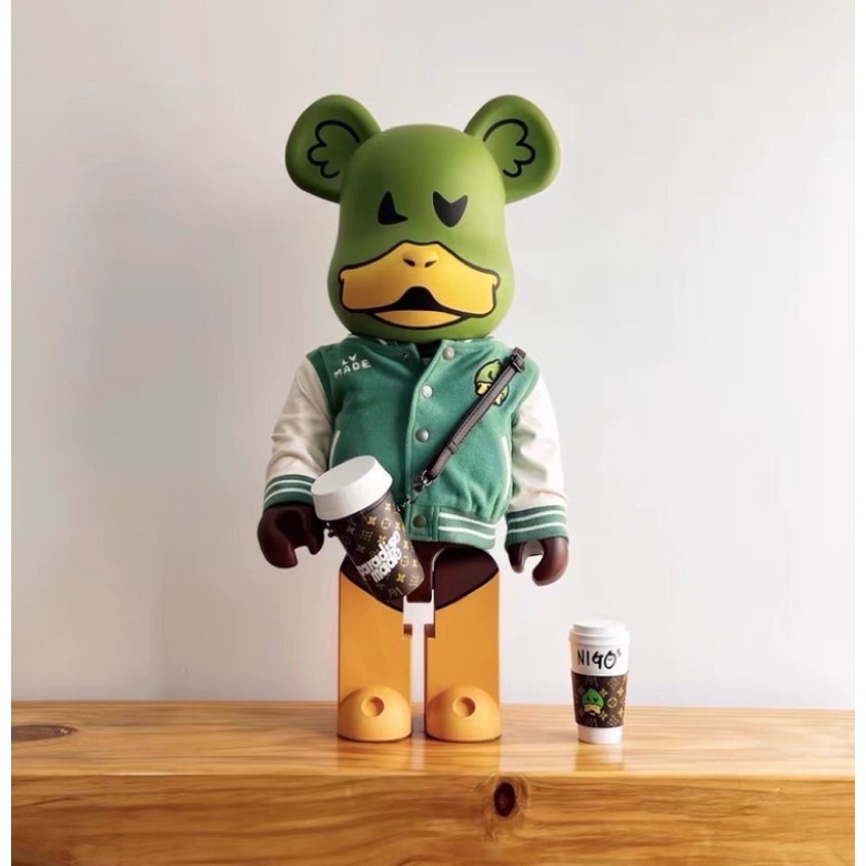 Bearbrick 1000% 庫柏力克熊 二創塗裝LV × nigo 綠頭鴨 鴨子🦆 積木熊