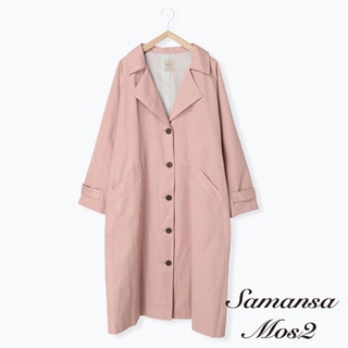 Samansa Mos2 定番翻領長版風衣外套(FL21L0Z0280)