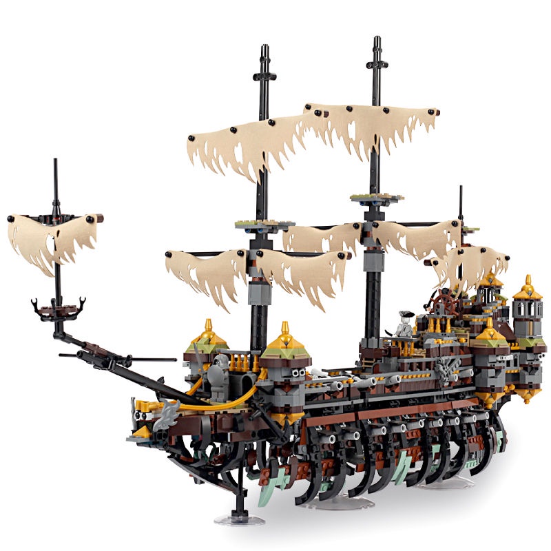 lego 積木 兼容樂高積木加勒比海盜船黑珍珠號安妮女王帝國戰艦拼裝模型玩具