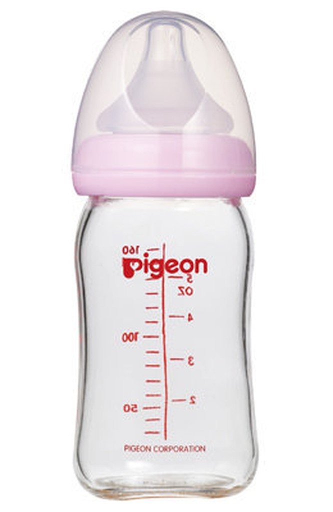 oO○王子&amp;公主○Oo＊Pigeon貝親＊寬口母乳實感玻璃奶瓶160ml(粉紅)＊＊