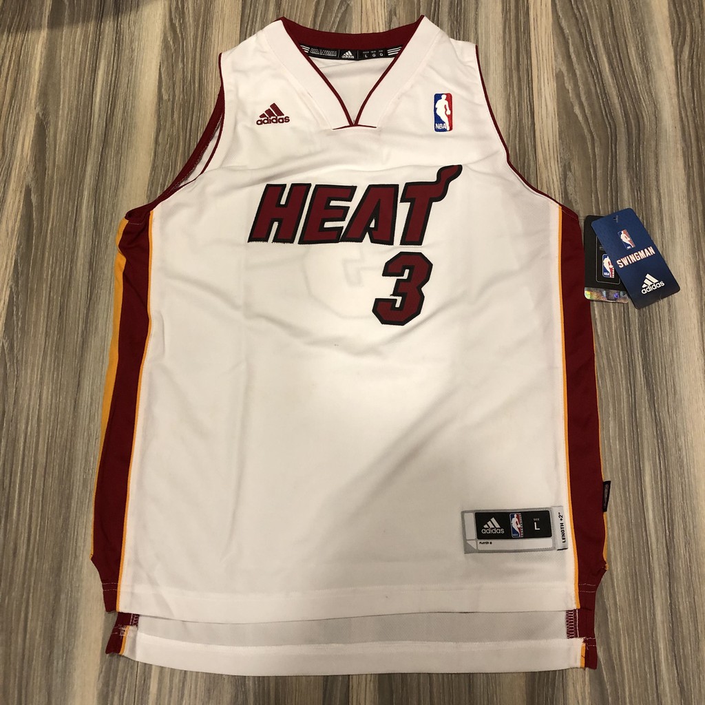 NBA Adidas 熱火 Dwyane Wade 青年版 球衣 YL 電繡 全新含牌