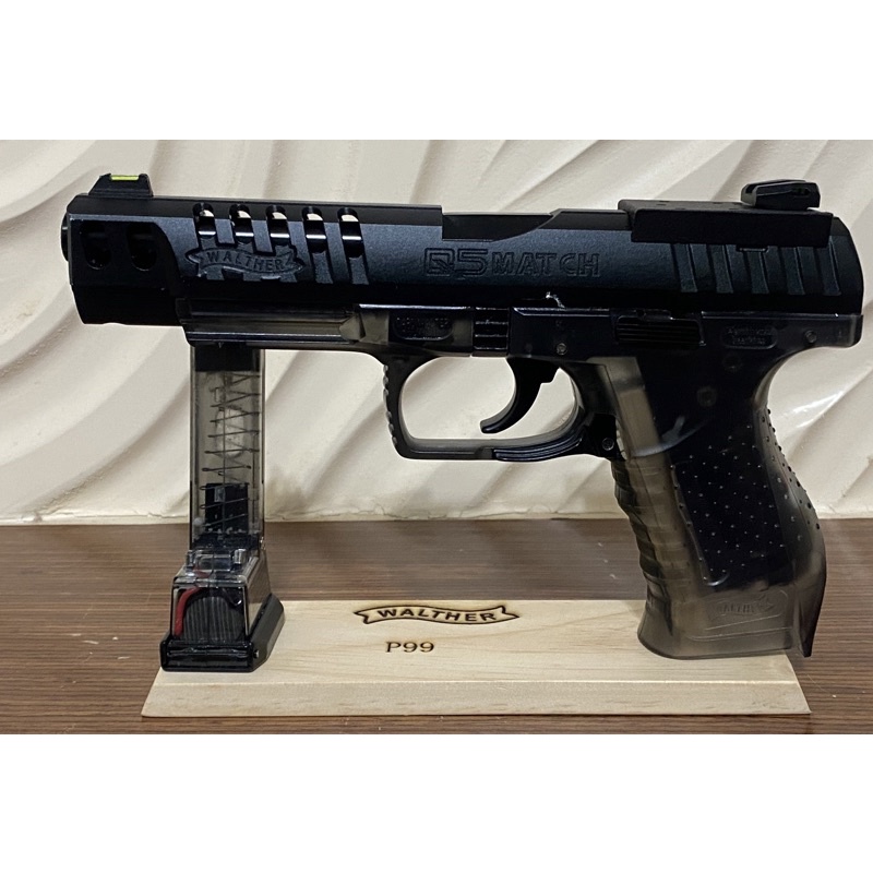 ［空匠手作］無刻字版 P99水彈槍/Marui HK45電動手槍款槍架 展示架 德國高級蜂蠟 手槍架水彈槍架 電動手槍架