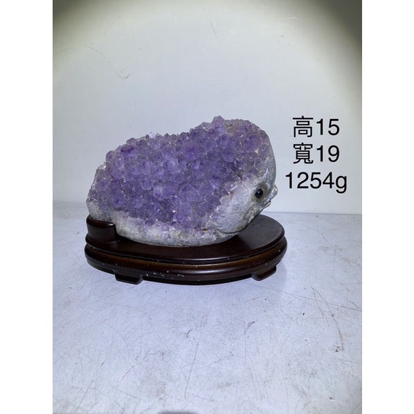 紫水晶魚 雕件 擺件 水晶 原礦